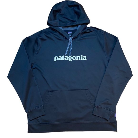 Patagonia Other - Patagonia Men's Black Performance Logo Hoodie Size XL